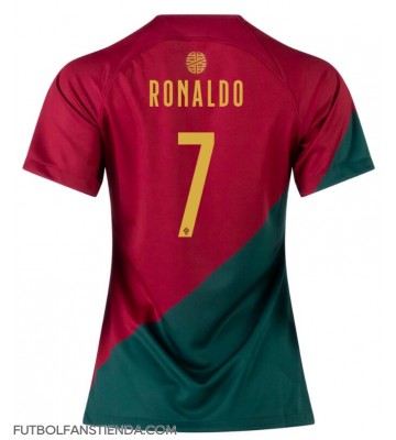 Portugal Cristiano Ronaldo #7 Primera Equipación Mujer Mundial 2022 Manga Corta